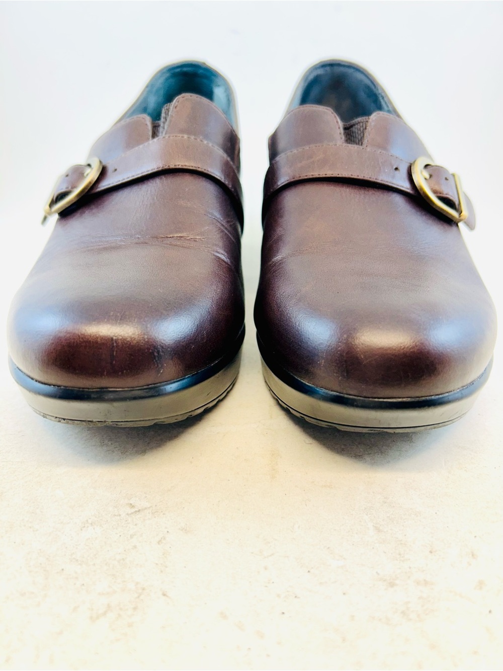 Dansko Brown Nappa Jane Buckle Dress Lightweight Clogs, size 38 7.5 8 - Picture 3 of 13